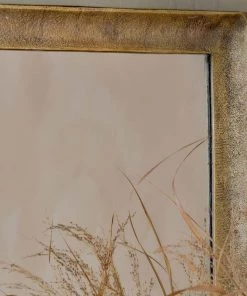 Nkuku Yadur Rectangular Mirror - Antique Brass - Large Home Accessories