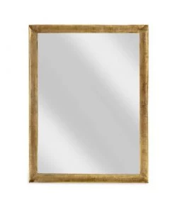 Nkuku Yadur Rectangular Mirror - Antique Brass - Large Home Accessories