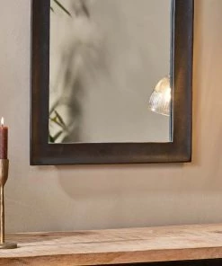 Nkuku Yadur Rectangular Mirror - Black - Small Home Accessories