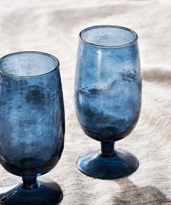 Nkuku New Arrivals Yala Glass - Indigo (Set Of 4)