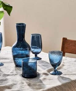Nkuku New Arrivals Yala Glass - Indigo (Set Of 4) 8 Nkuku New Arrivals Yala Glass - Indigo (Set Of 4)