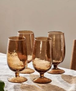 Nkuku Yala Glass - Smoke Brown (Set Of 4)