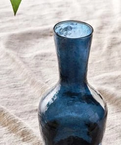 Nkuku Yala Hammered Jug - Indigo