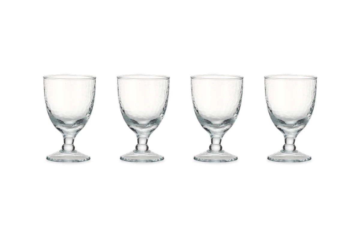 Nkuku Tableware Yala Hammered Wine Glass (Set Of 4) 6 Nkuku Tableware Yala Hammered Wine Glass (Set Of 4)