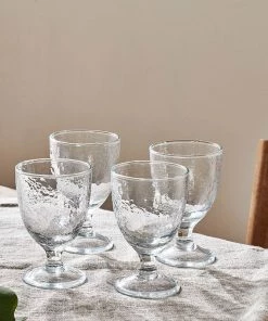 Nkuku Tableware Yala Hammered Wine Glass (Set Of 4)