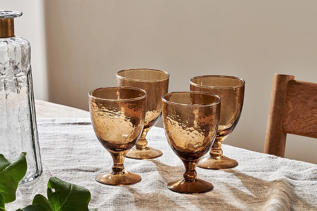 Nkuku Yala Wine Glass - Smoke Brown (Set Of 4) 3 Nkuku Yala Wine Glass - Smoke Brown (Set Of 4)