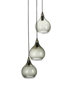 Nkuku Ziva Glass Cluster Pendant - Green Smoke Hallway & Bootroom